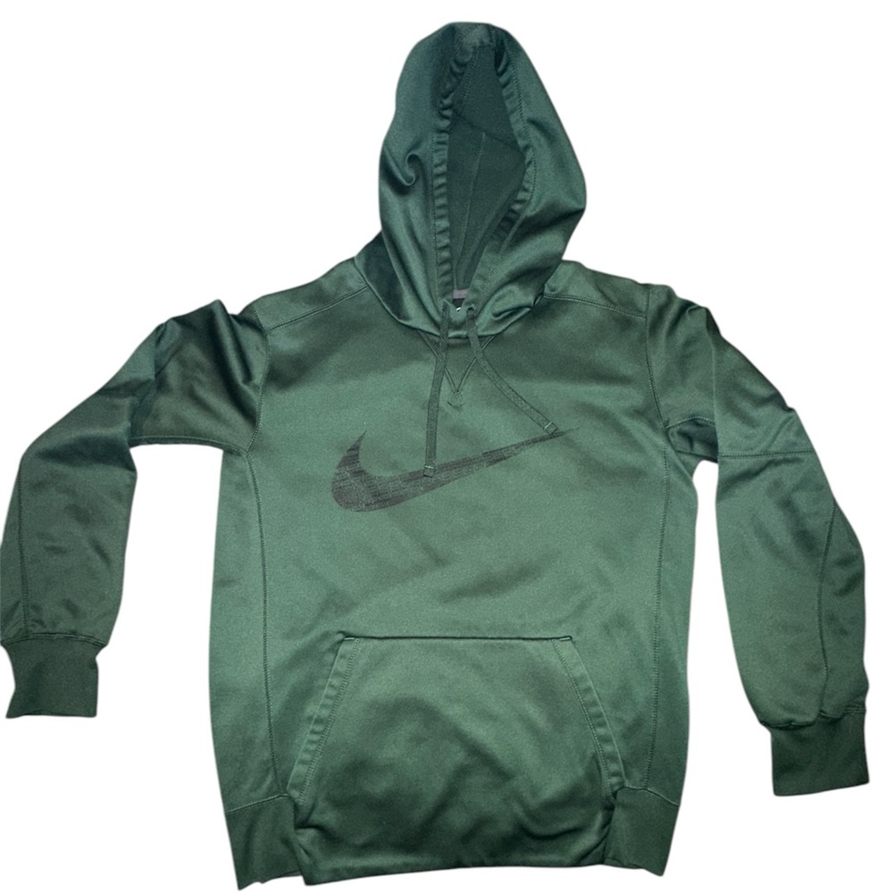 Nike Dri-fit Hunter Green Hooded Sweatshirt w/Front Pocket Size M